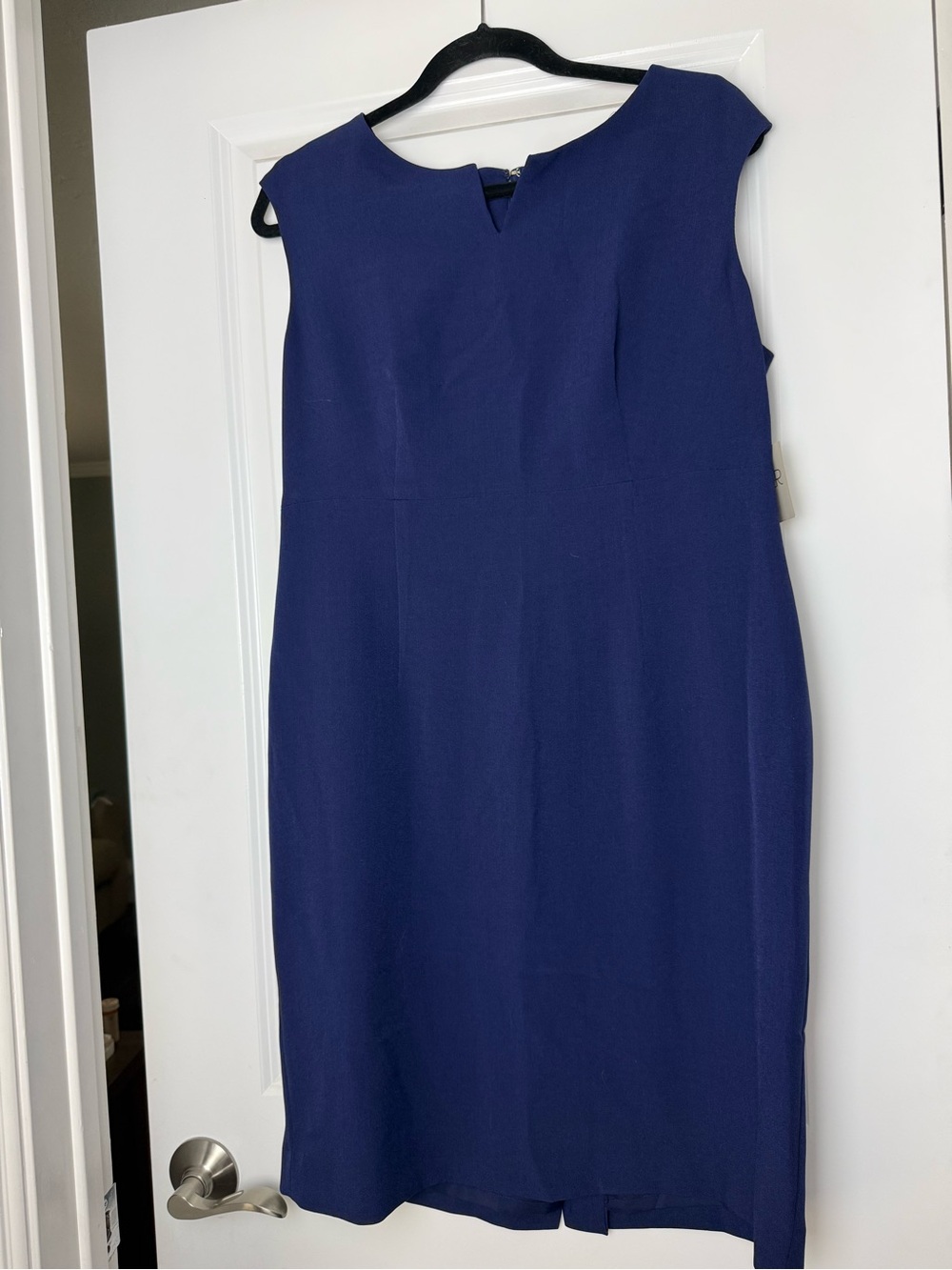 NWT Kasper Navy Cap-Sleeve Sheath Dress